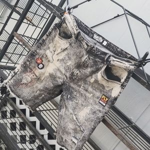 Born Fly Size 42 Acid Wash Black Jean Shorts